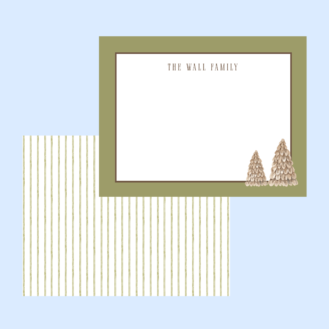 Merry Evergreen Thank You Card (Set of 10)