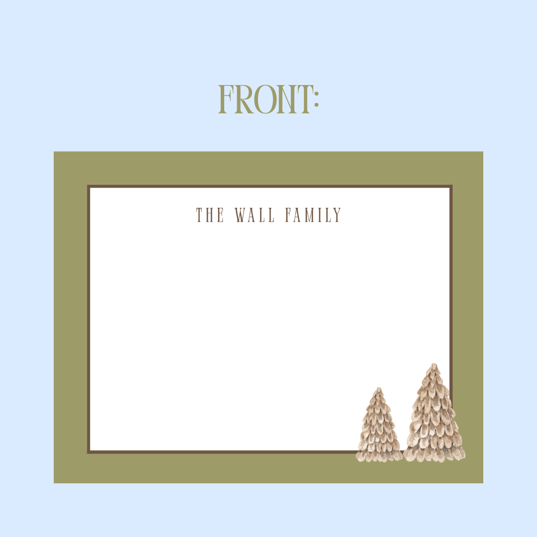 Merry Evergreen Thank You Card (Set of 10)