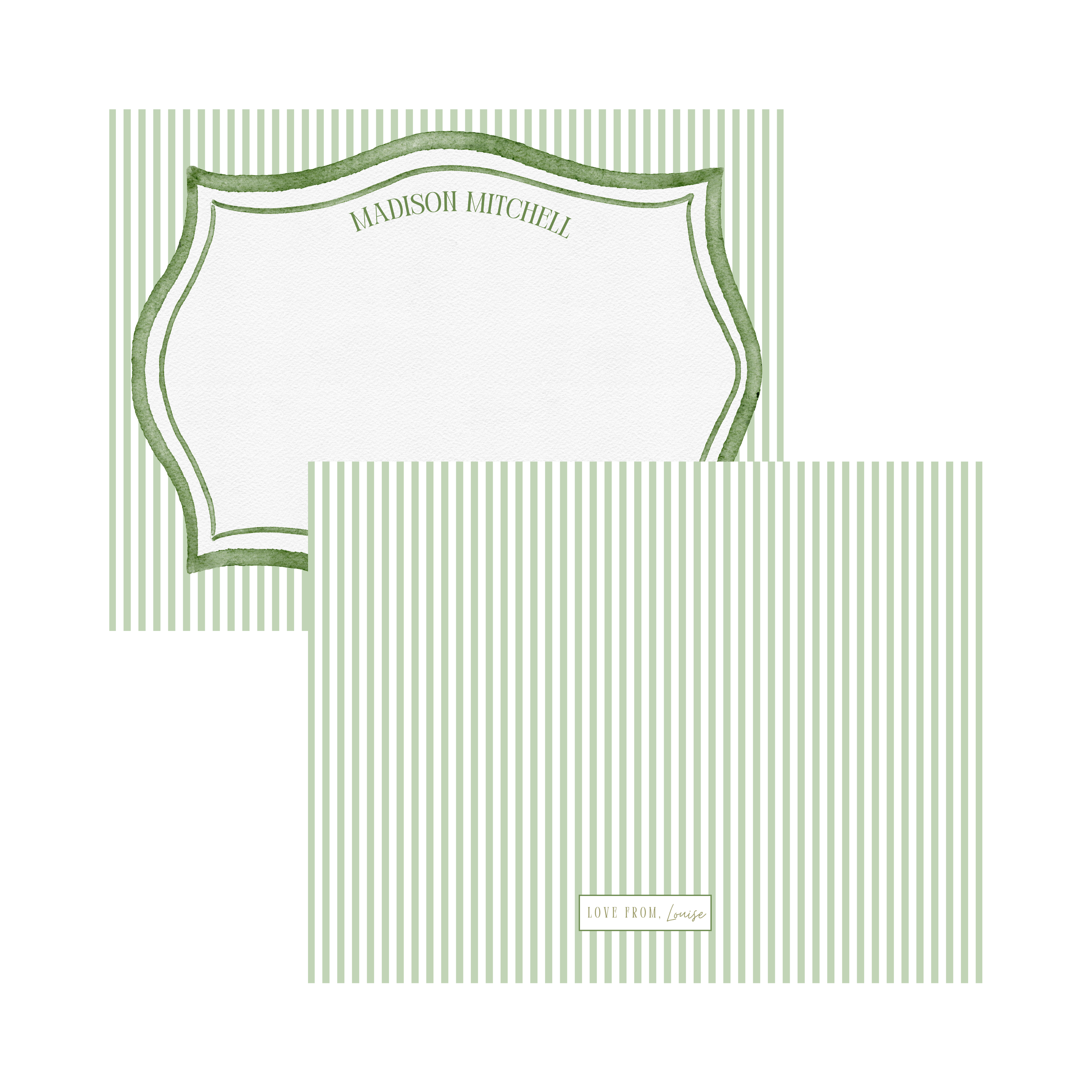 Heirloom Stripe Thank You Card (Set of 20)