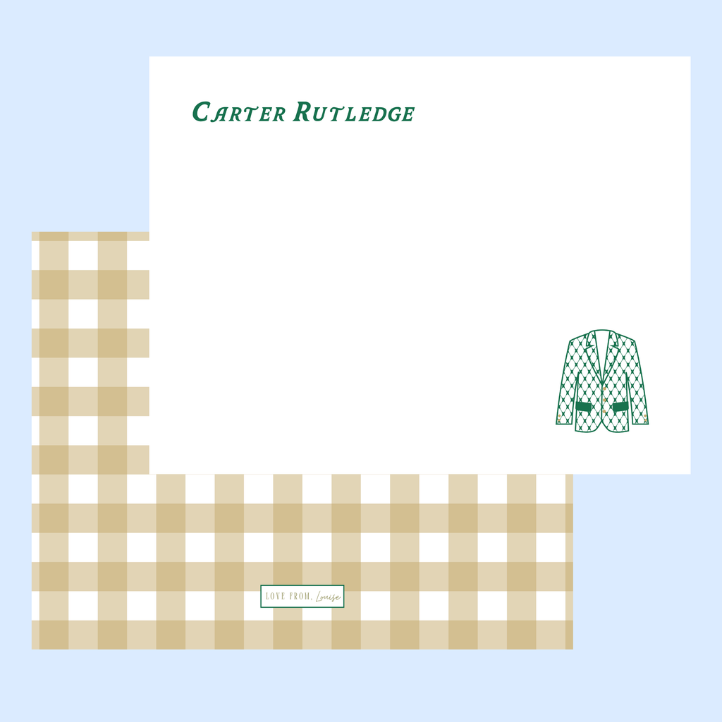 Green Jacket Thank You Card (Set of 20)