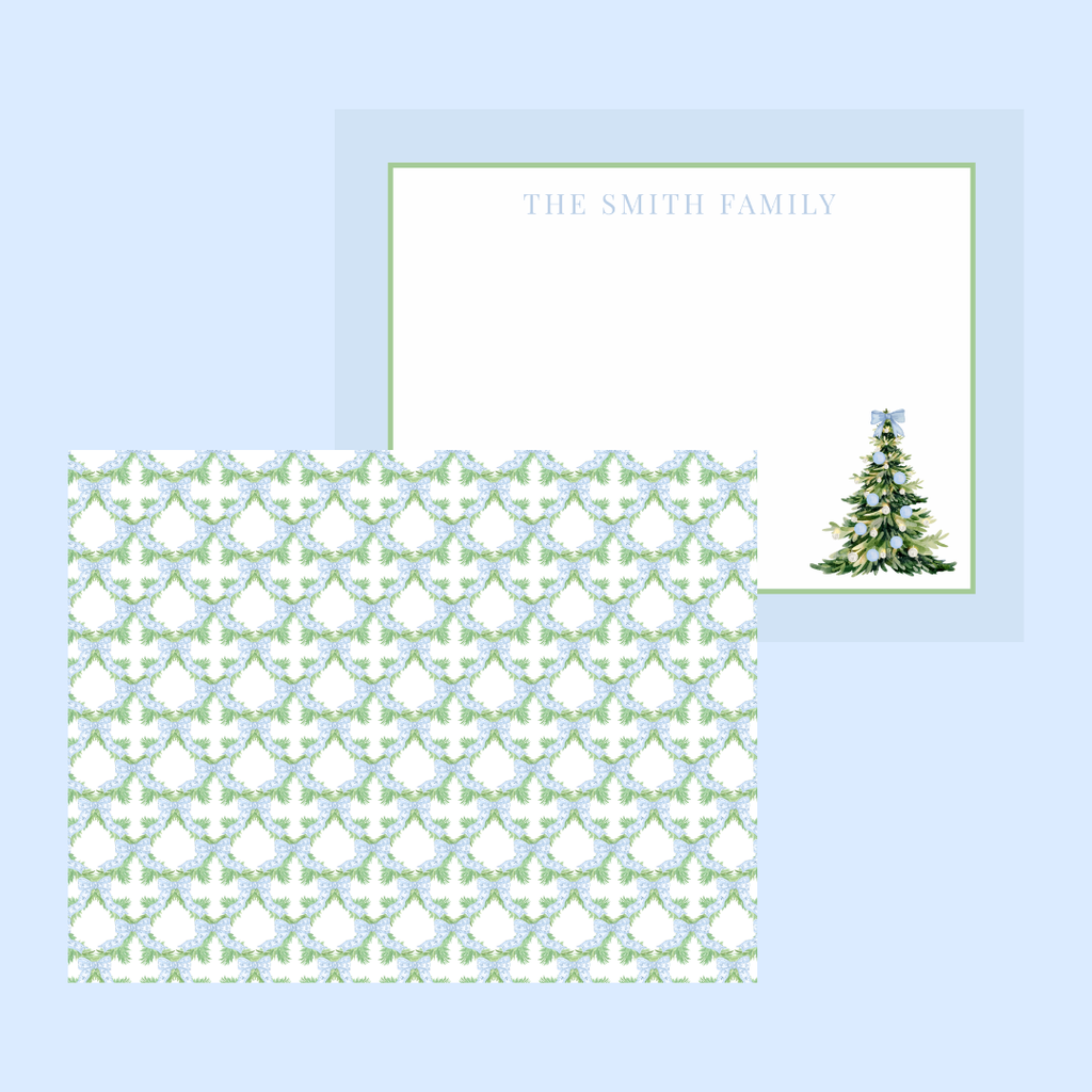 A Blue Christmas Thank You Card (Set of 10)