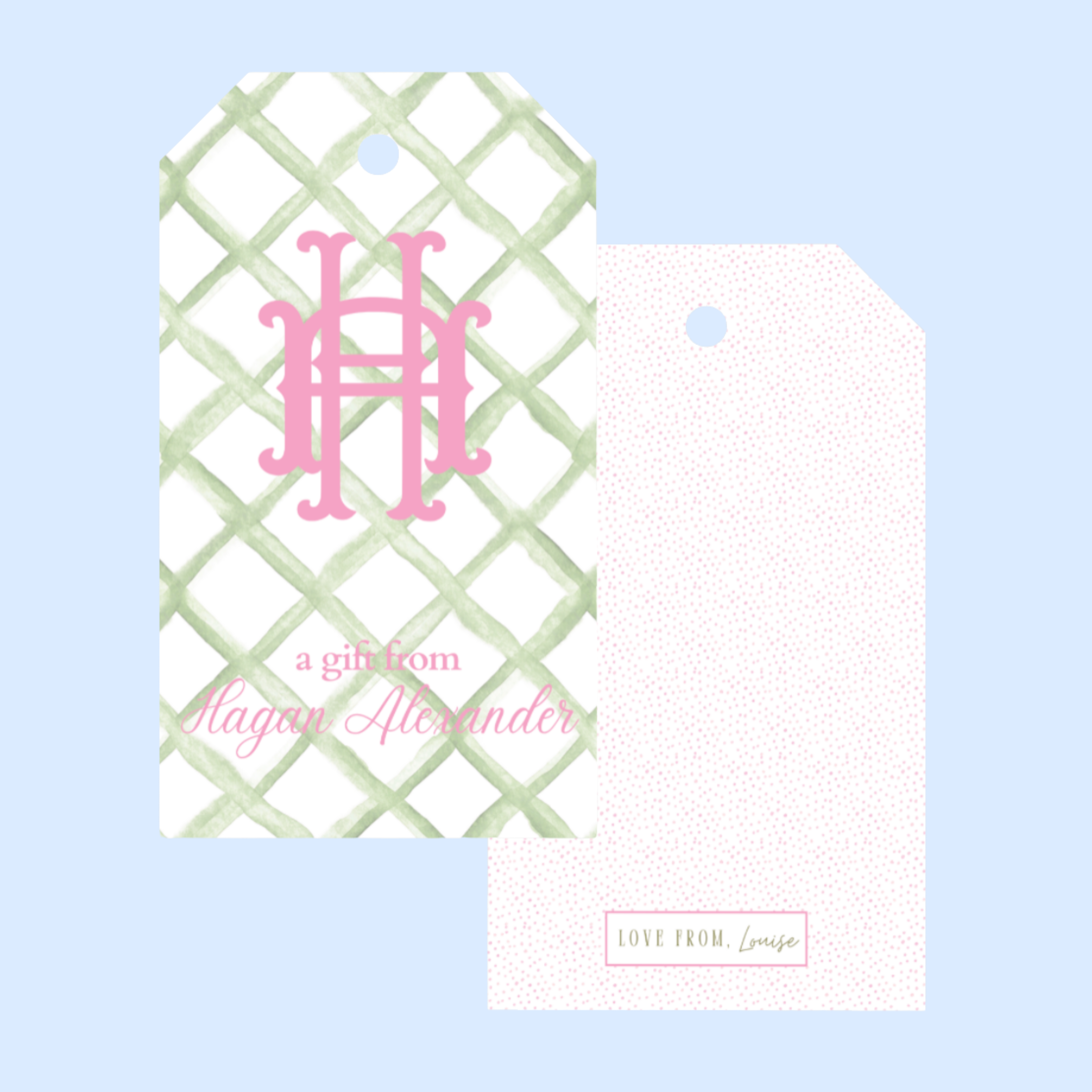 With My Complements Monogram Gift Tag (Set of 24)