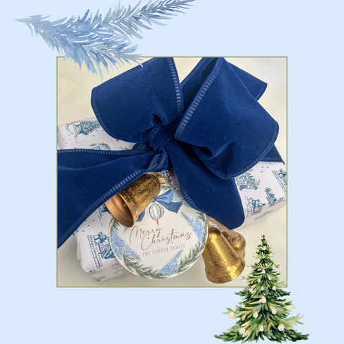 Blue Wreath Gift Tag (Set of 24)