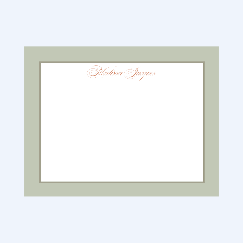 Green Chinoiserie Thank You Card (Set of 20)