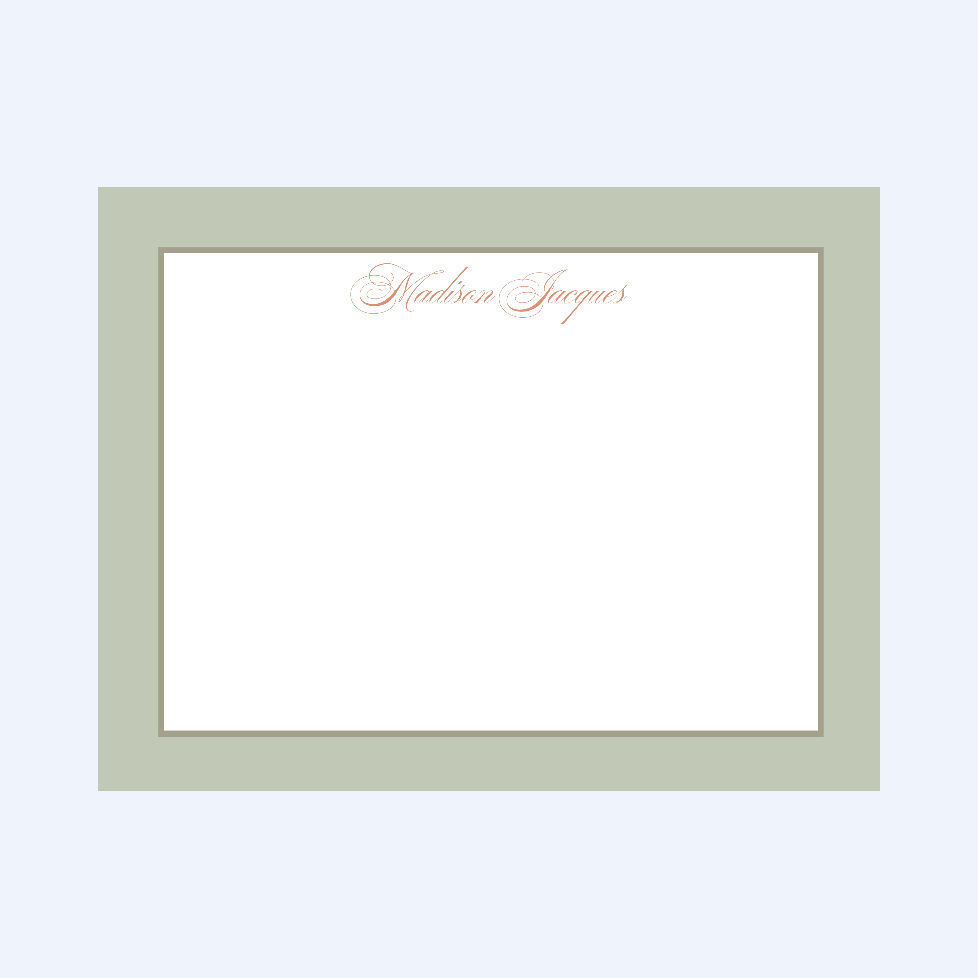 Green Chinoiserie Thank You Card (Set of 20)