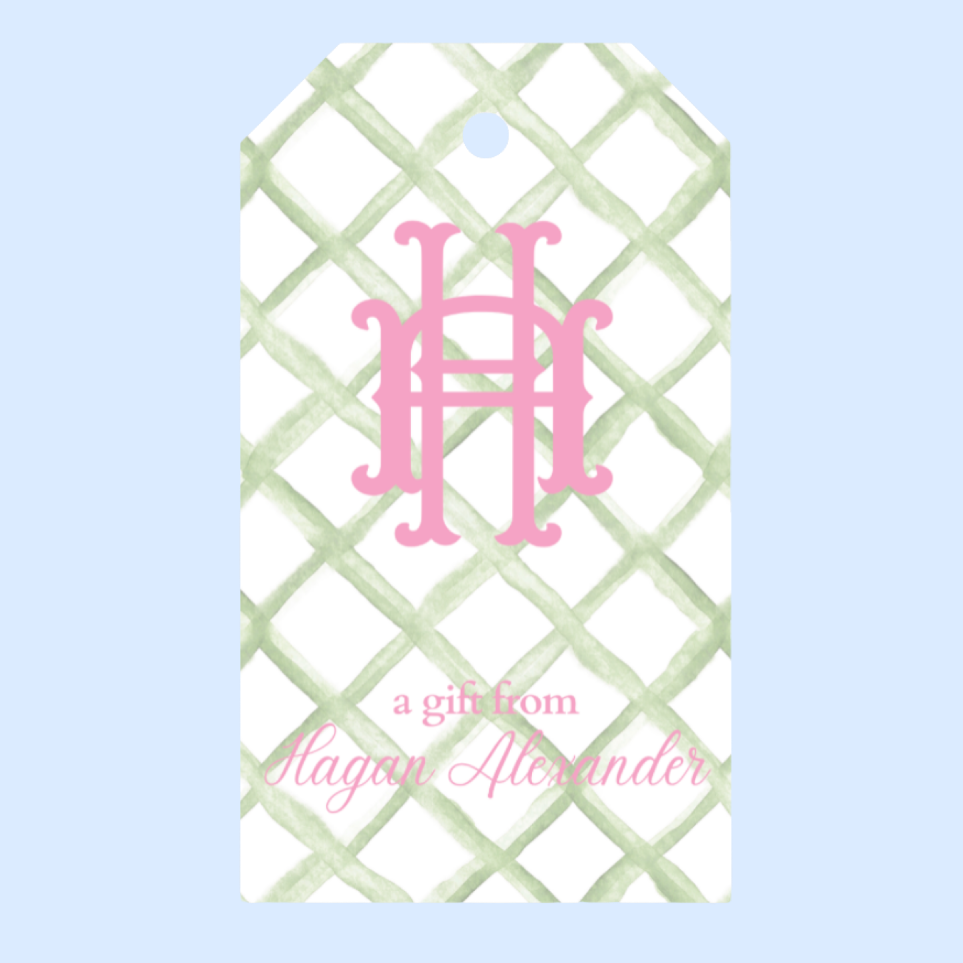 With My Complements Monogram Gift Tag (Set of 24)