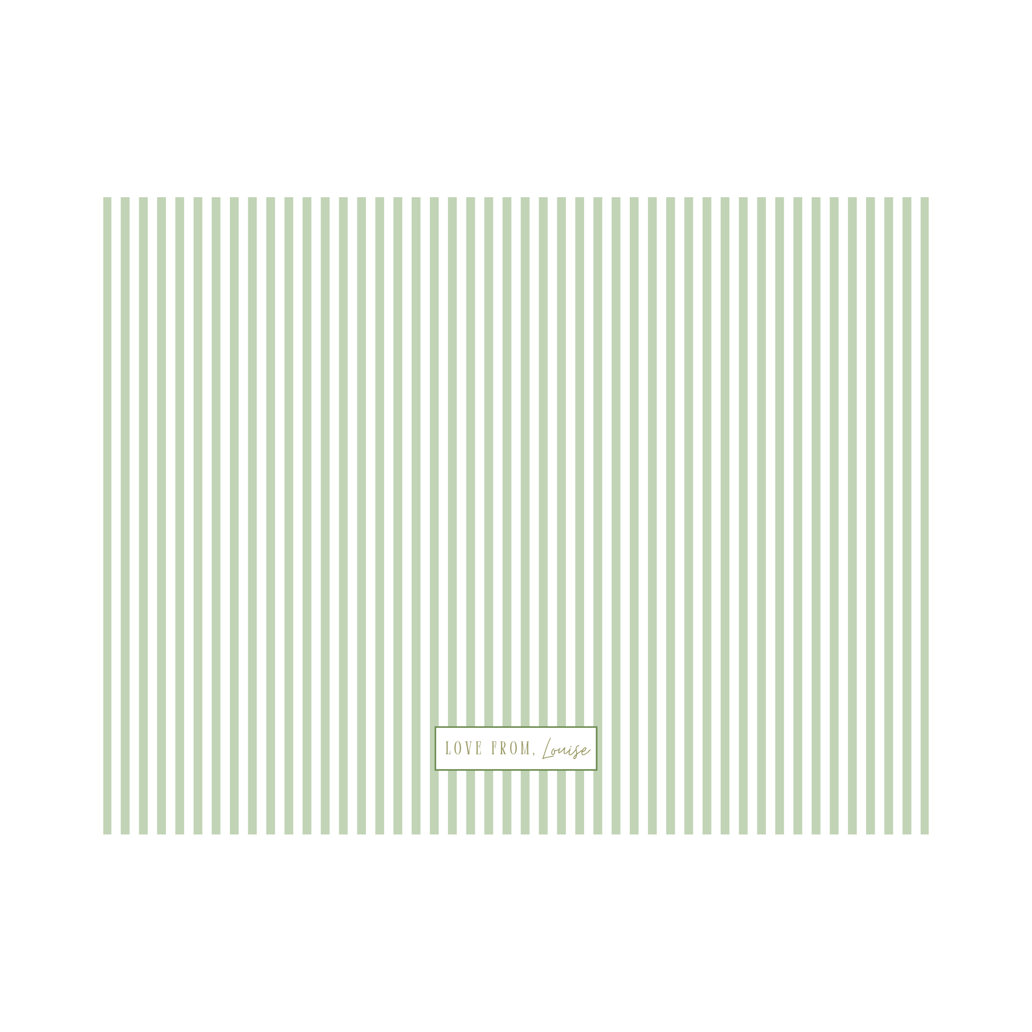Heirloom Stripe Thank You Card (Set of 20)
