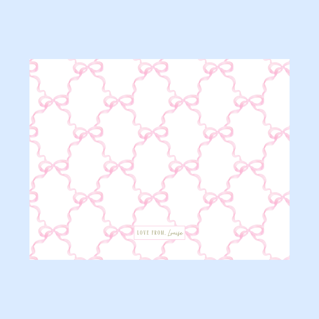 Baby Girl Bow Thank You Card (Set of 20)