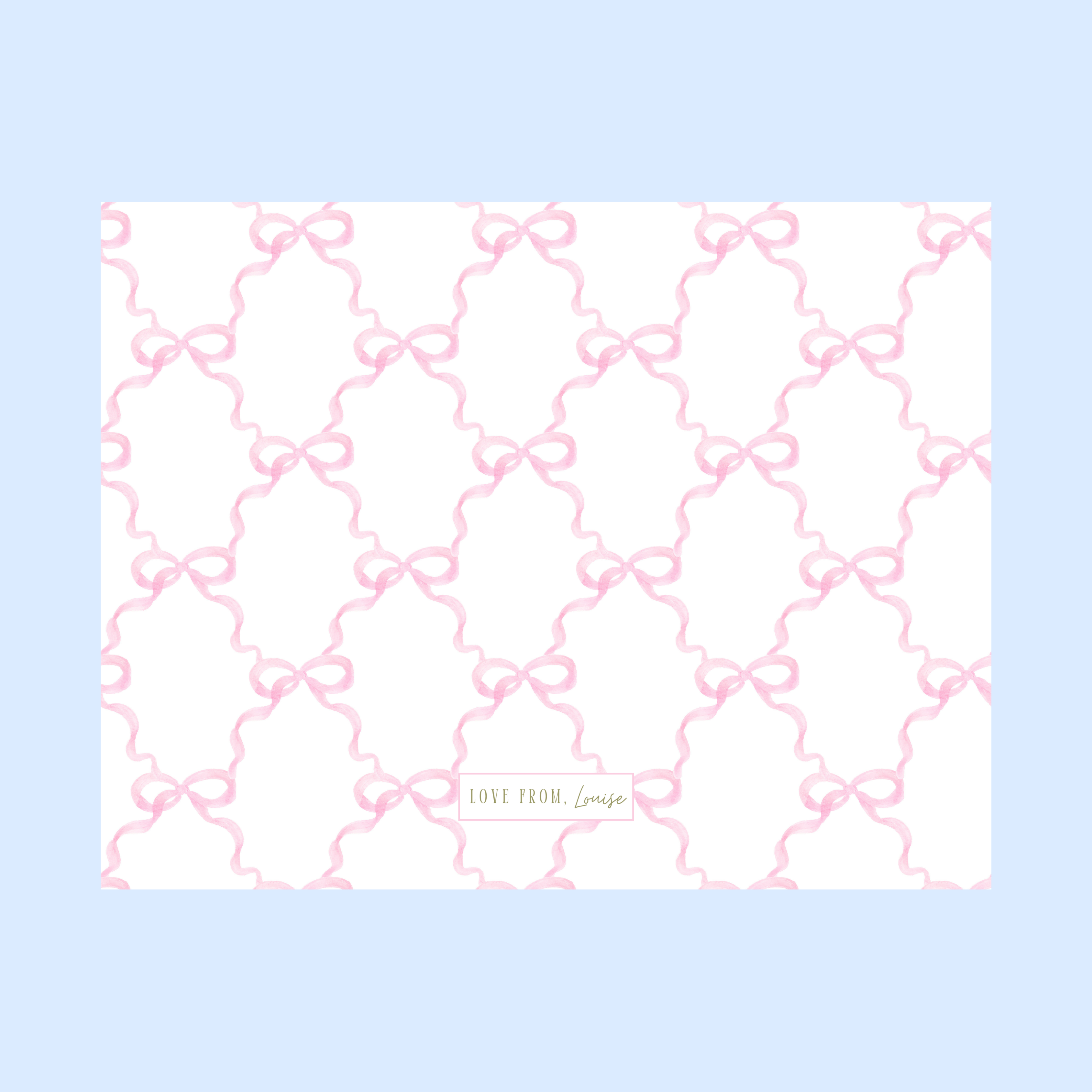 Baby Girl Bow Thank You Card (Set of 20)
