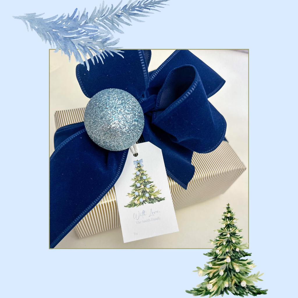 A Blue Christmas Gift Tag (Set of 24)