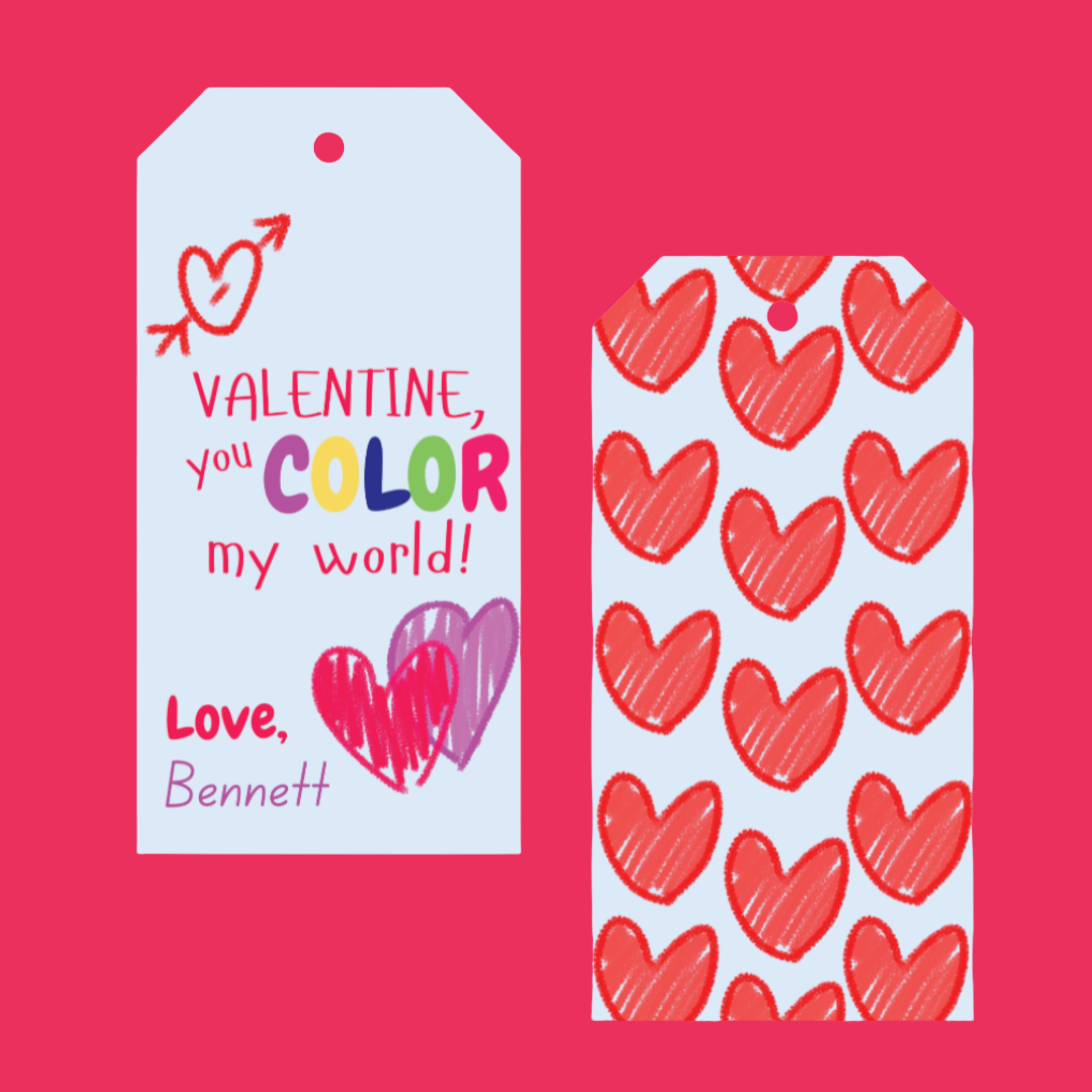 Color My World Valentine (Set of 12)